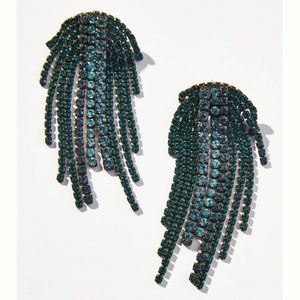 NWT Anthropologie Blue Firework Crystal Drop Earrings!